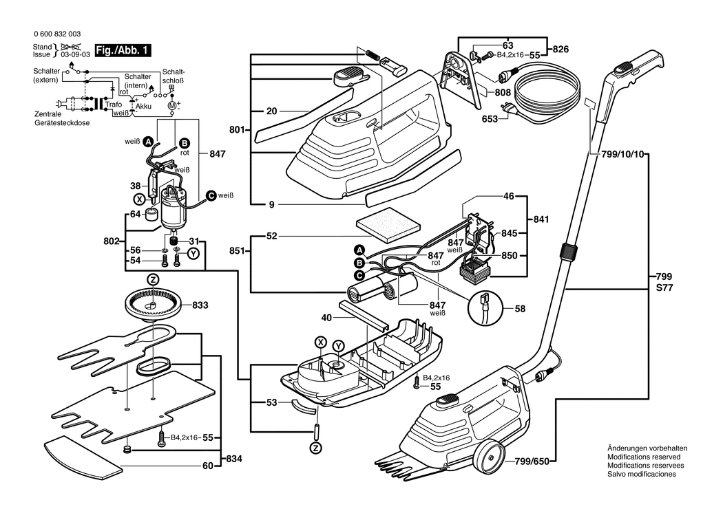 Bosch AGS 50 / 0600832060 / EU 3.6 Volt Spare Parts