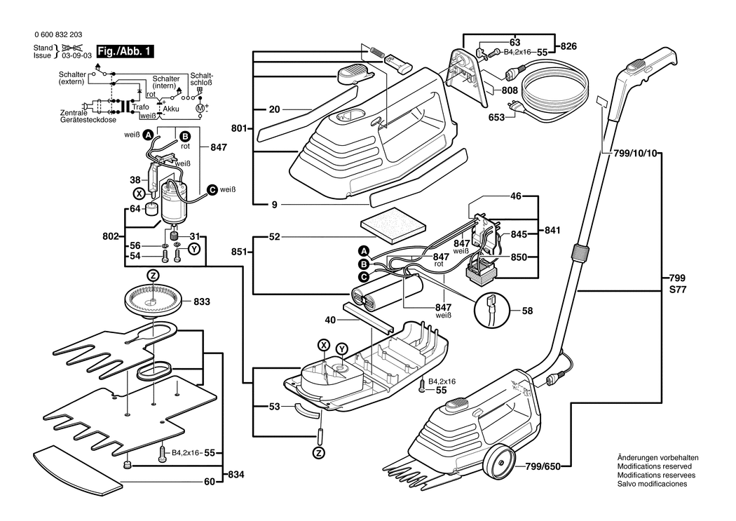 Bosch AGS 65 / 0600832242 / GB 4.8 Volt Spare Parts