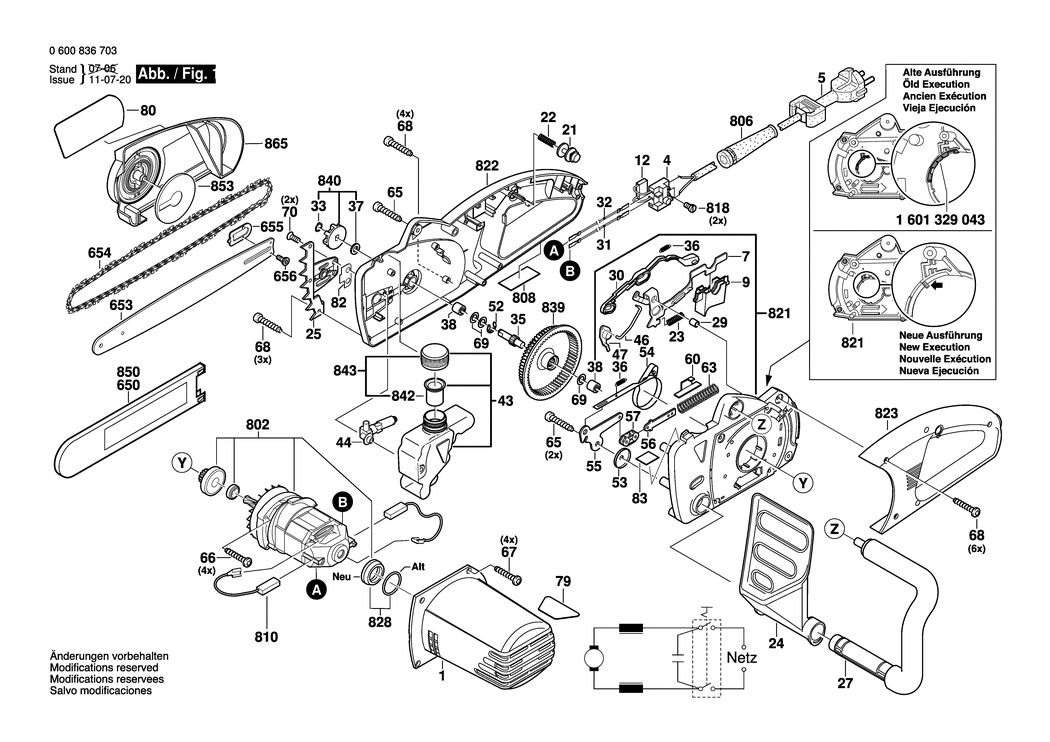 Bosch AKE 35-19 / 0600836703 / EU 230 Volt Spare Parts