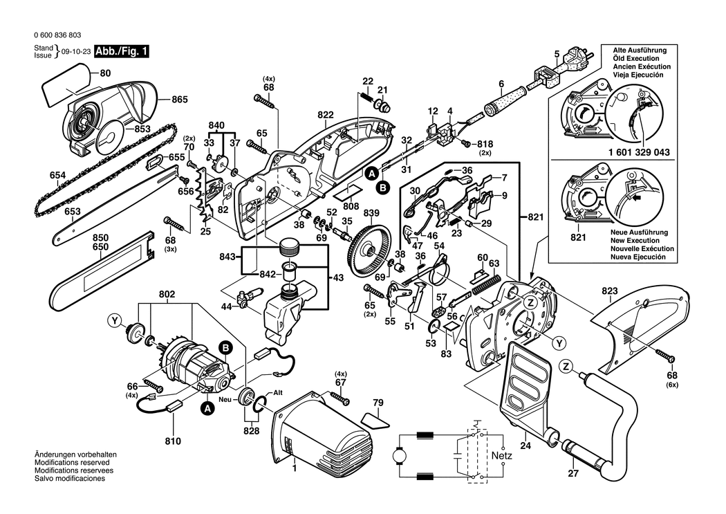 Bosch AKE 40-19 / 0600836803 / EU 230 Volt Spare Parts