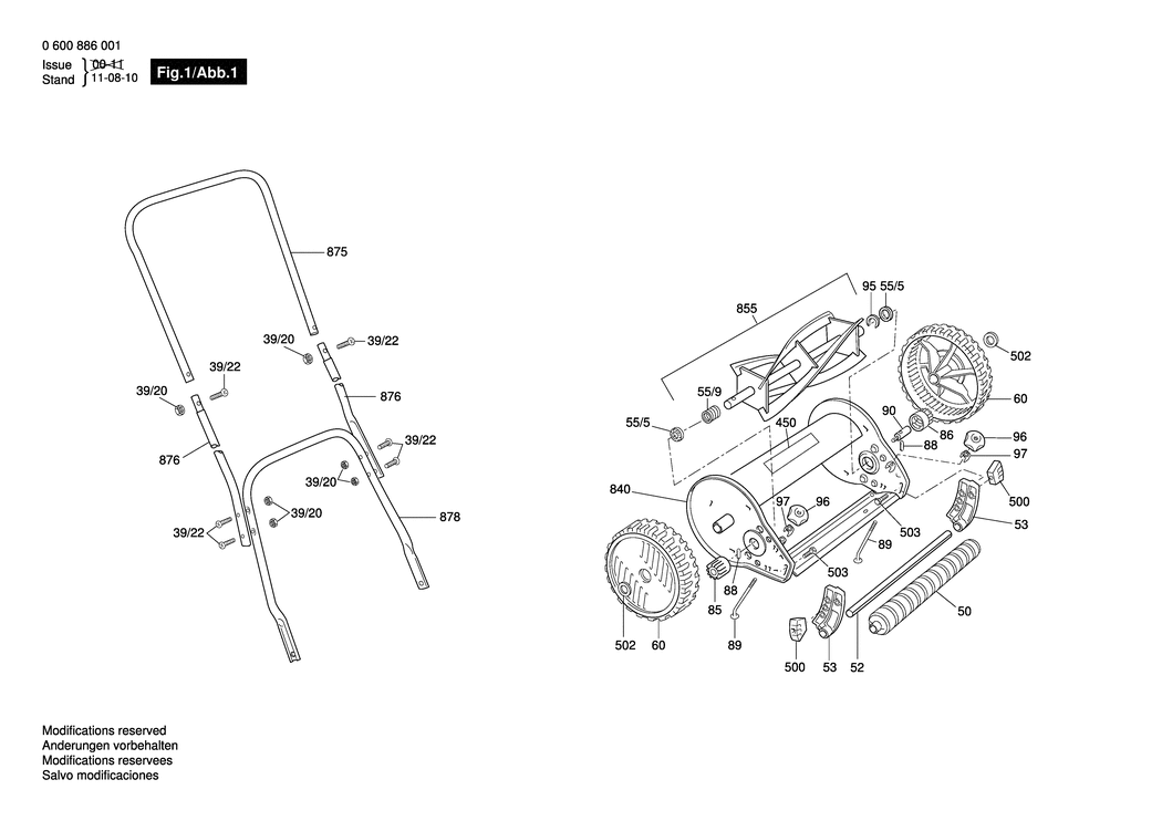 Bosch AHM 38 / 0600886101 / EU 230 Volt Spare Parts