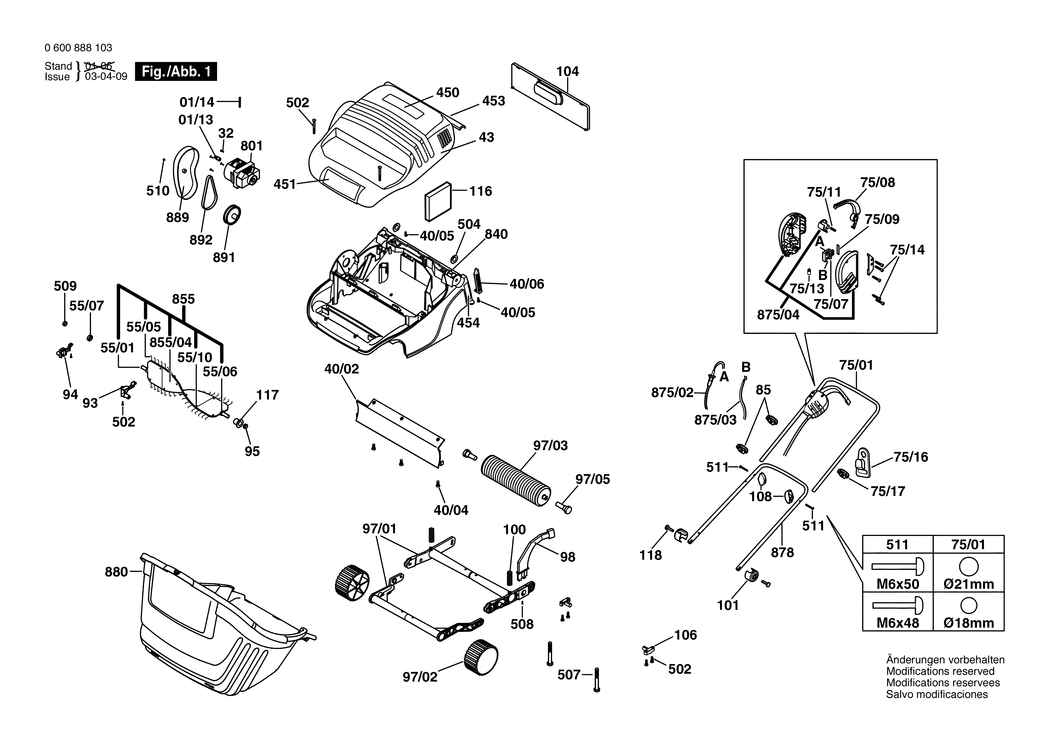 Bosch AMR 32 F / 0600888071 / EU 230 Volt Spare Parts