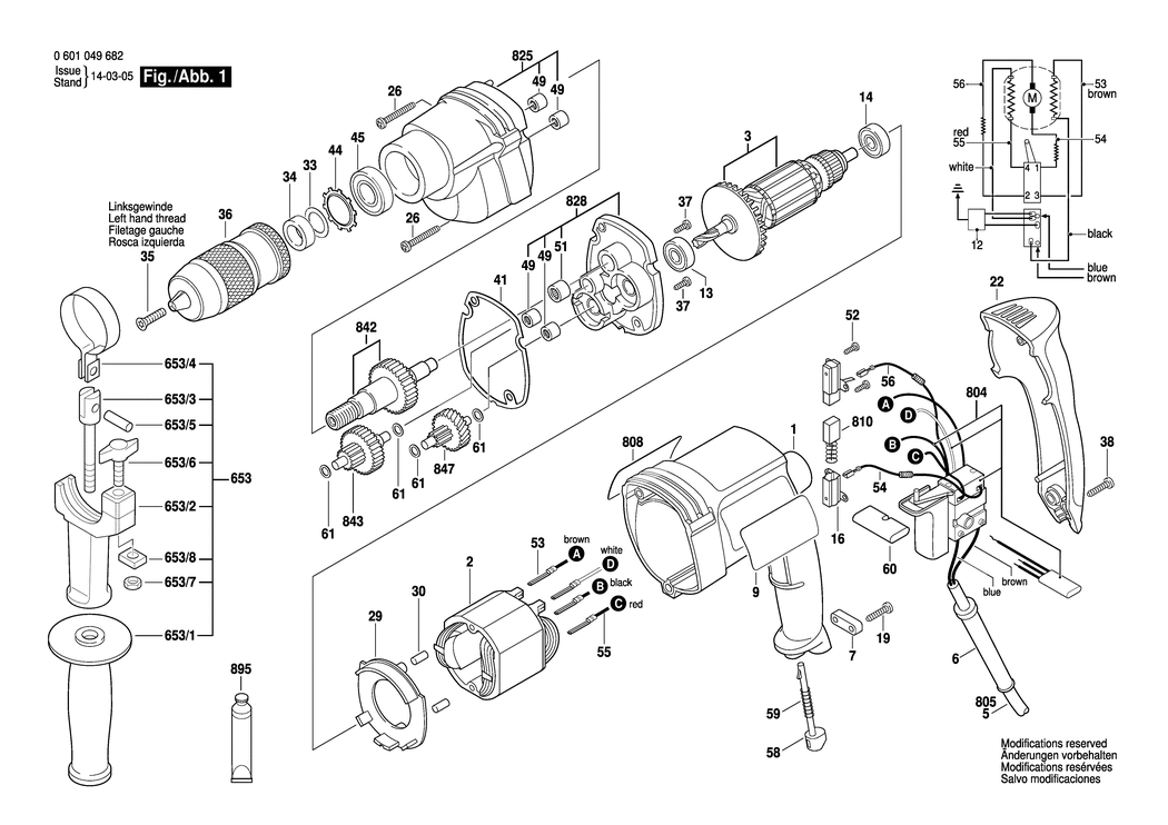 Bosch BRD-HT / 0601049682 / EU 230 Volt Spare Parts