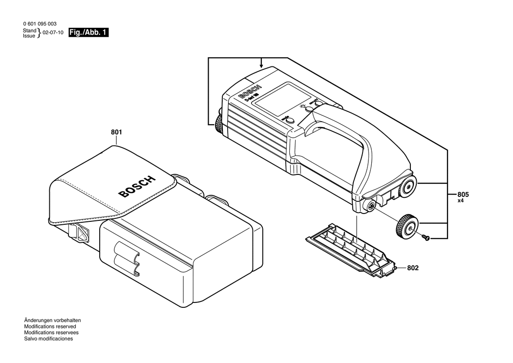 Bosch D-TECT 100 / 0601095003 / EU Spare Parts