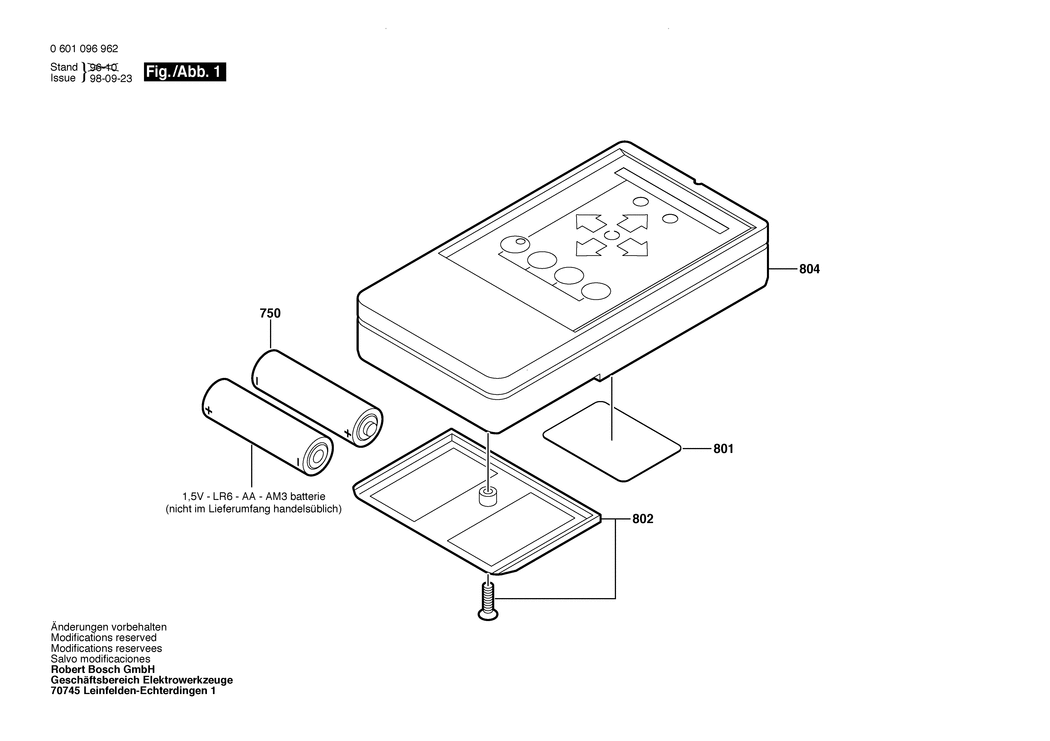 Bosch BLF 10 / 0601096962 / EU Spare Parts