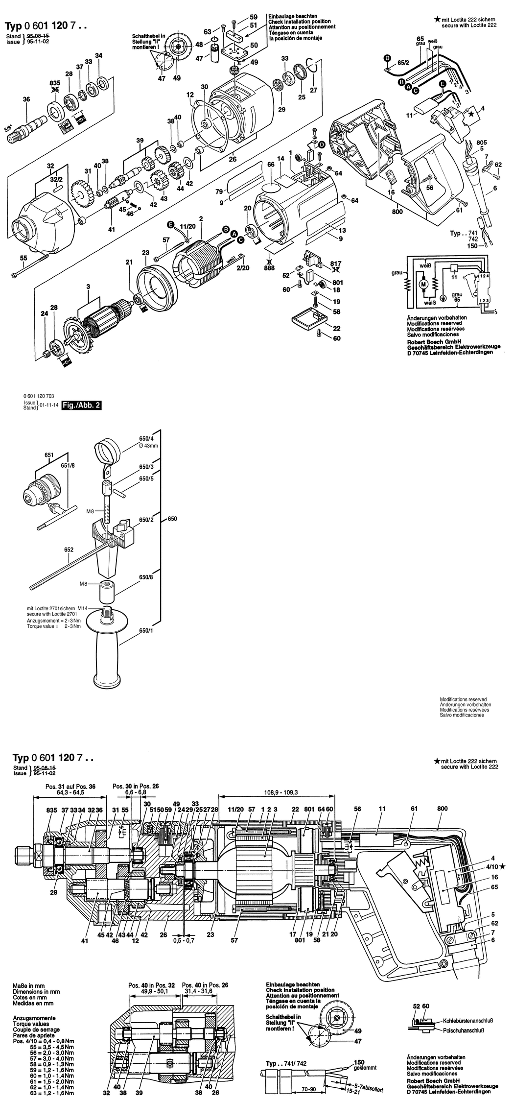 Bosch ELECTRONIC / 0601120703 / EU 230 Volt Spare Parts