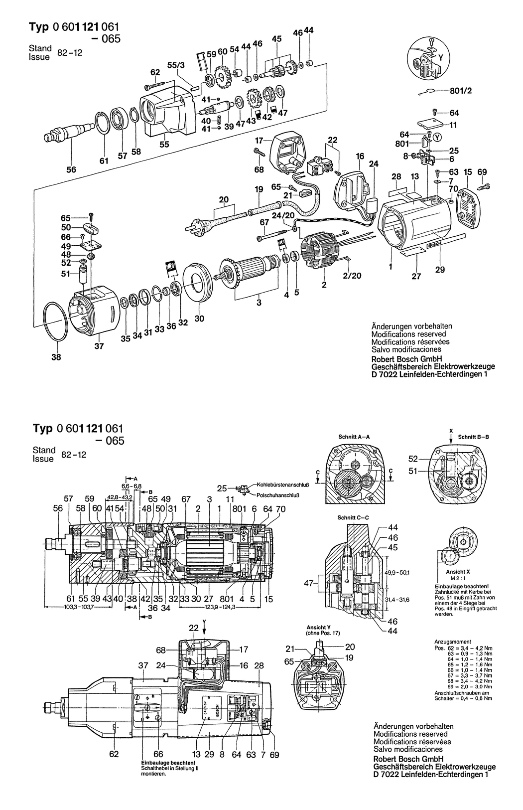 Bosch ---- / 0601121064 / EU 220 Volt Spare Parts