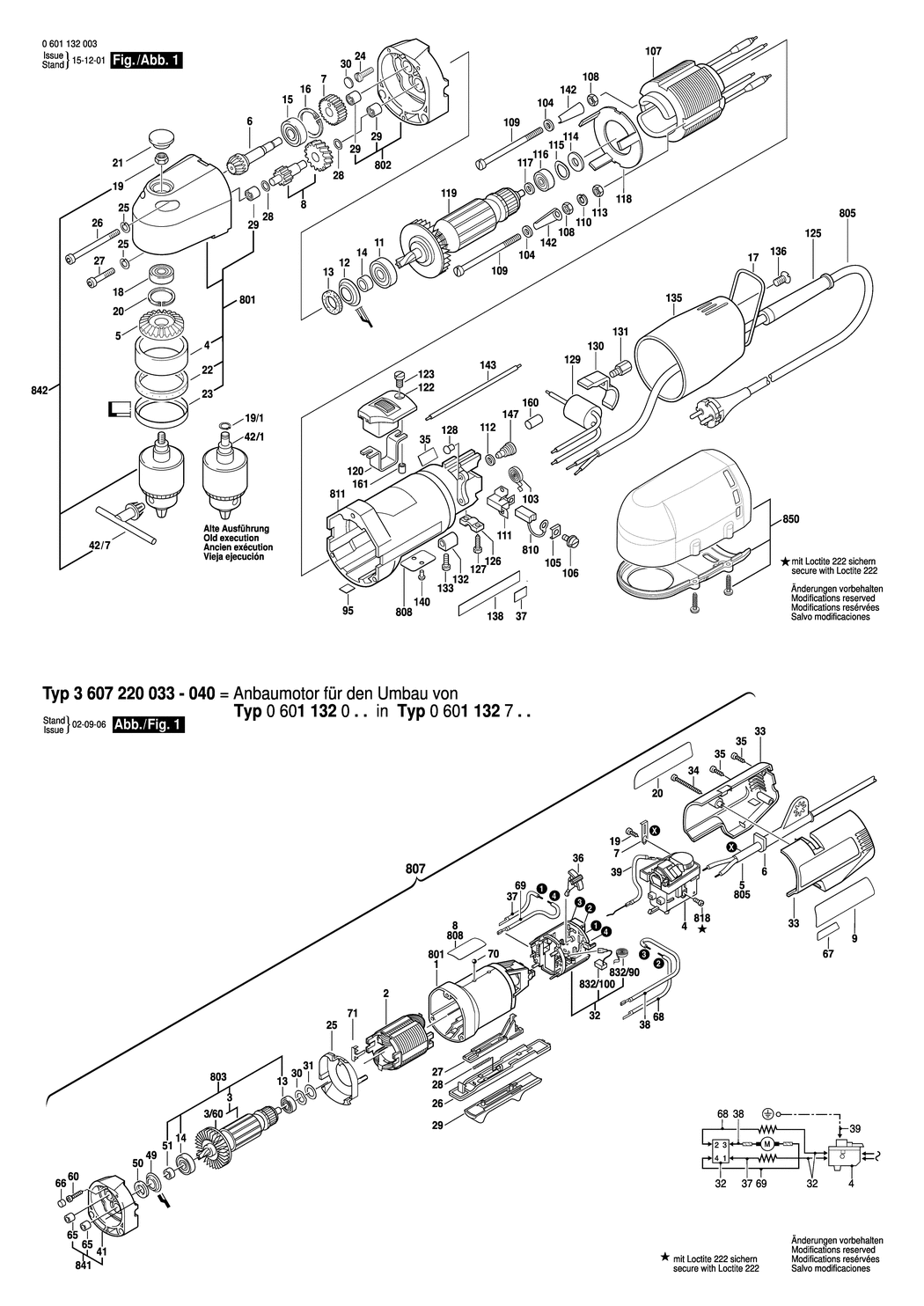 Bosch GWB 10 / 0601132003 / EU 230 Volt Spare Parts