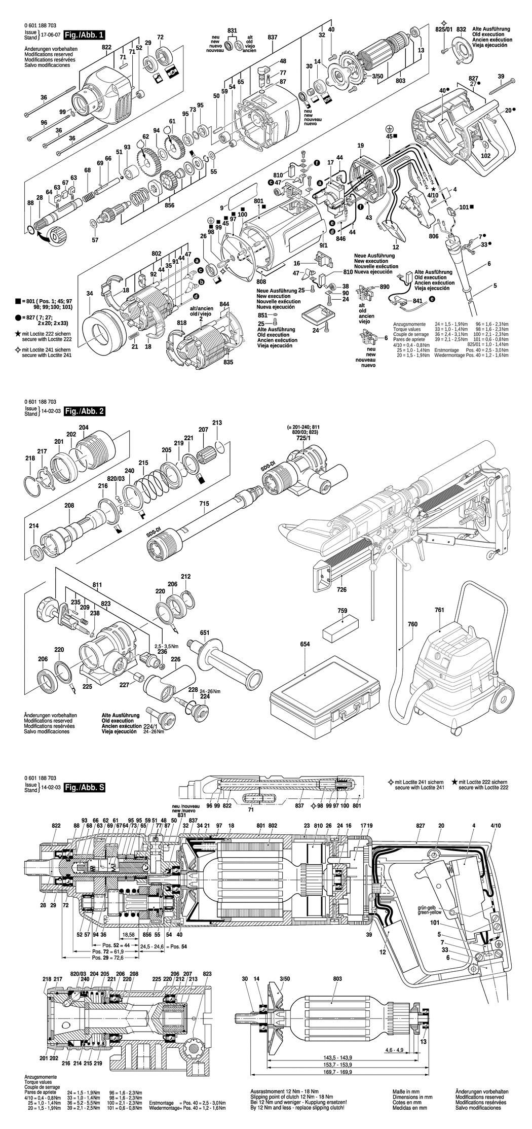 Bosch GDB 1600 DE / 0601188703 / EU 230 Volt Spare Parts