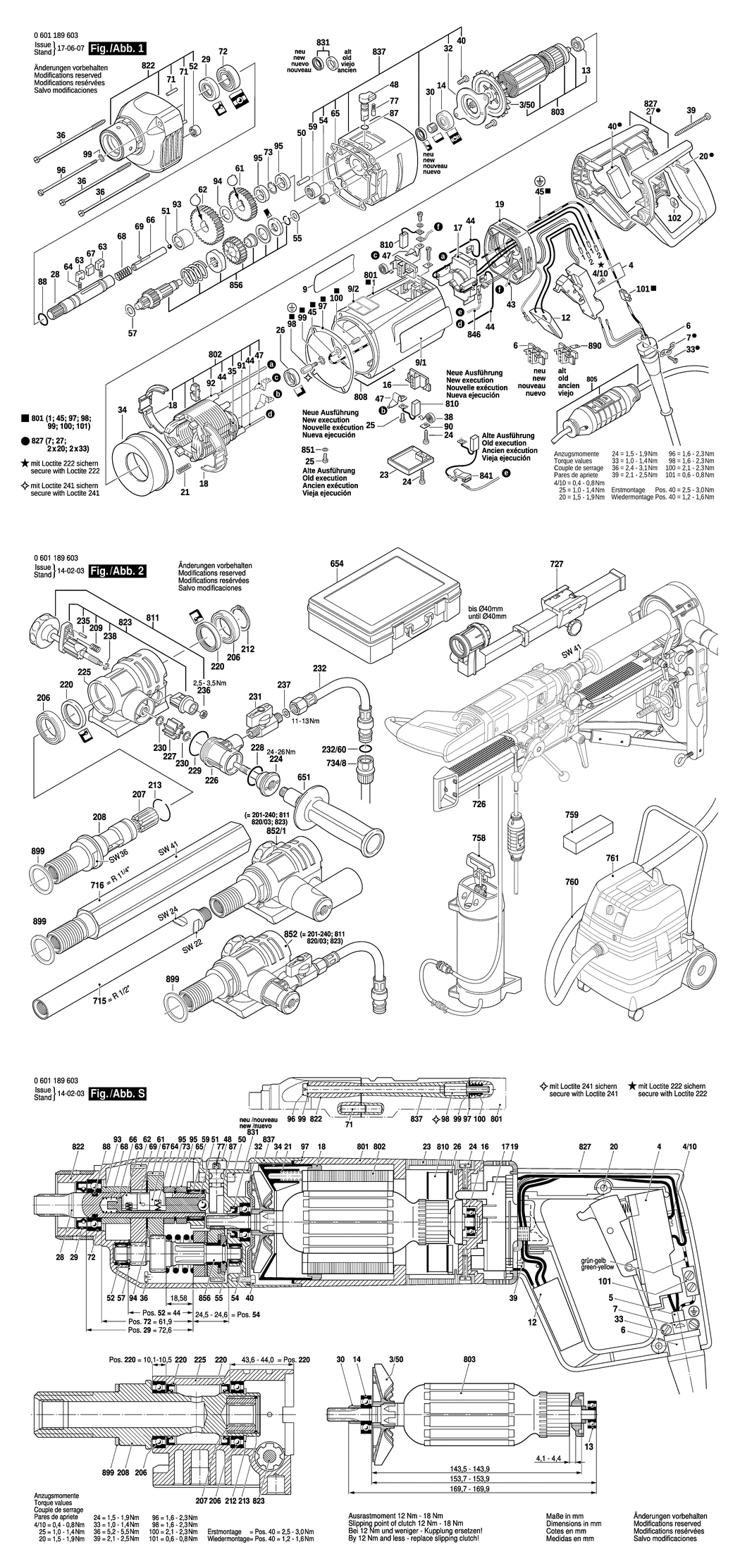 Bosch GDB 1600 WE / 0601189603 / EU 230 Volt Spare Parts