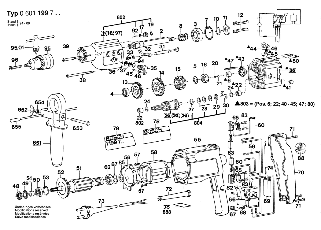 Bosch RLE / 0601199750 / I 220 Volt Spare Parts