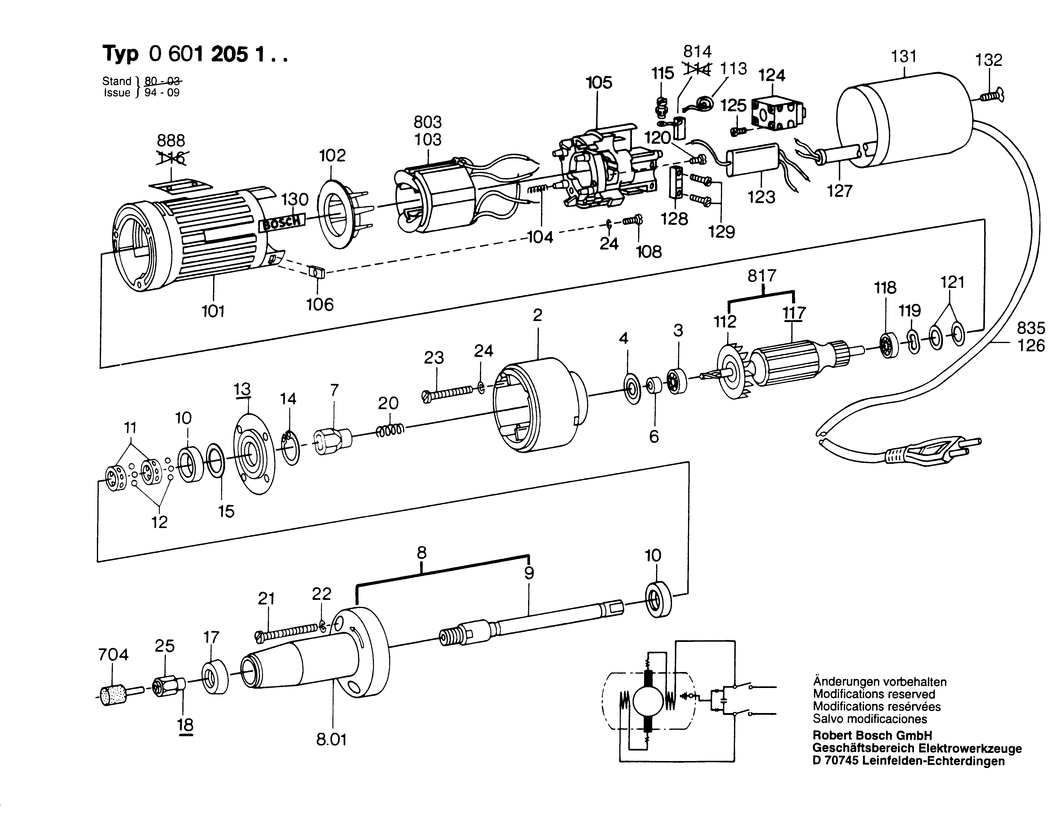 Bosch ---- / 0601205100 / EU 24 Volt Spare Parts