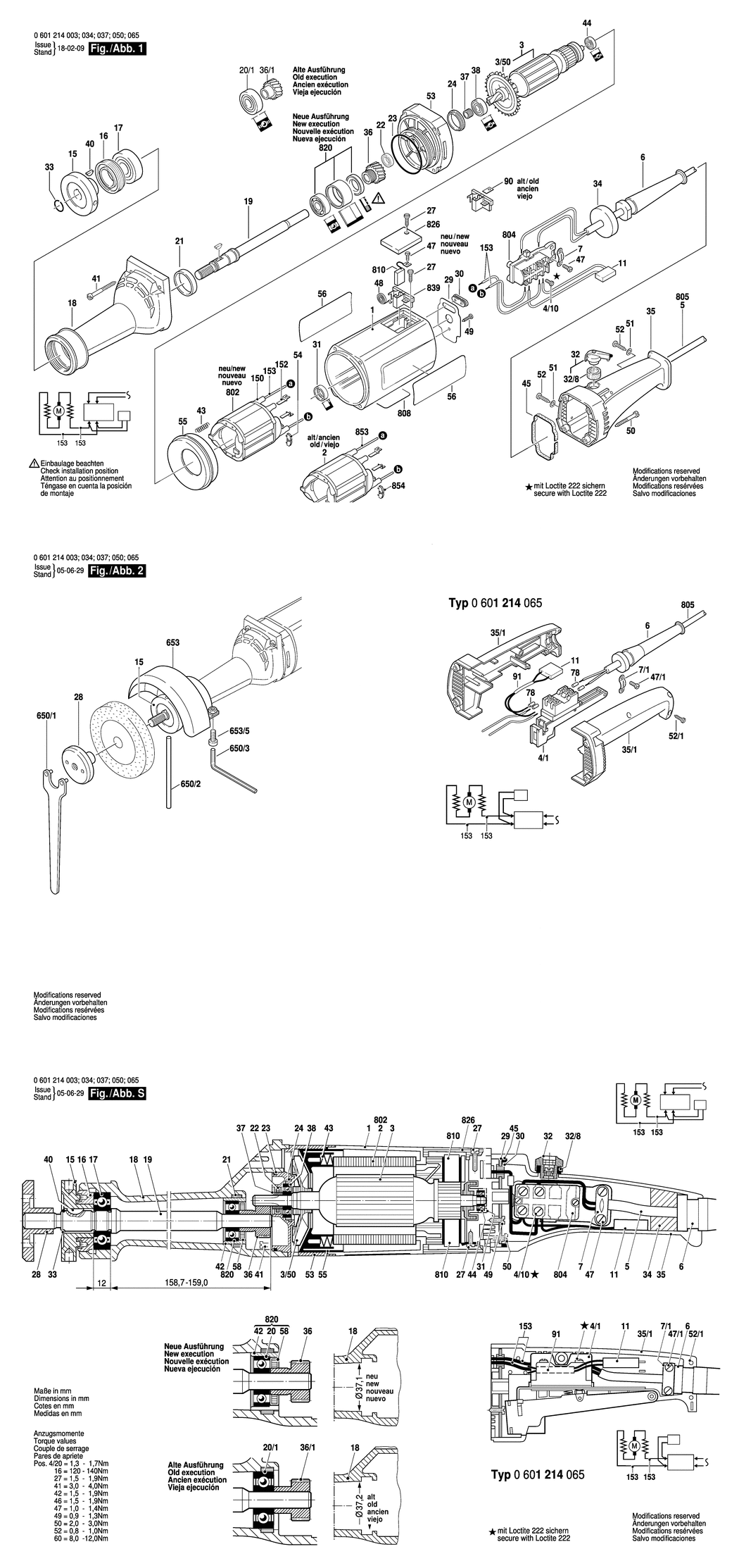 Bosch GGS 6 / 0601214003 / EU 220 Volt Spare Parts