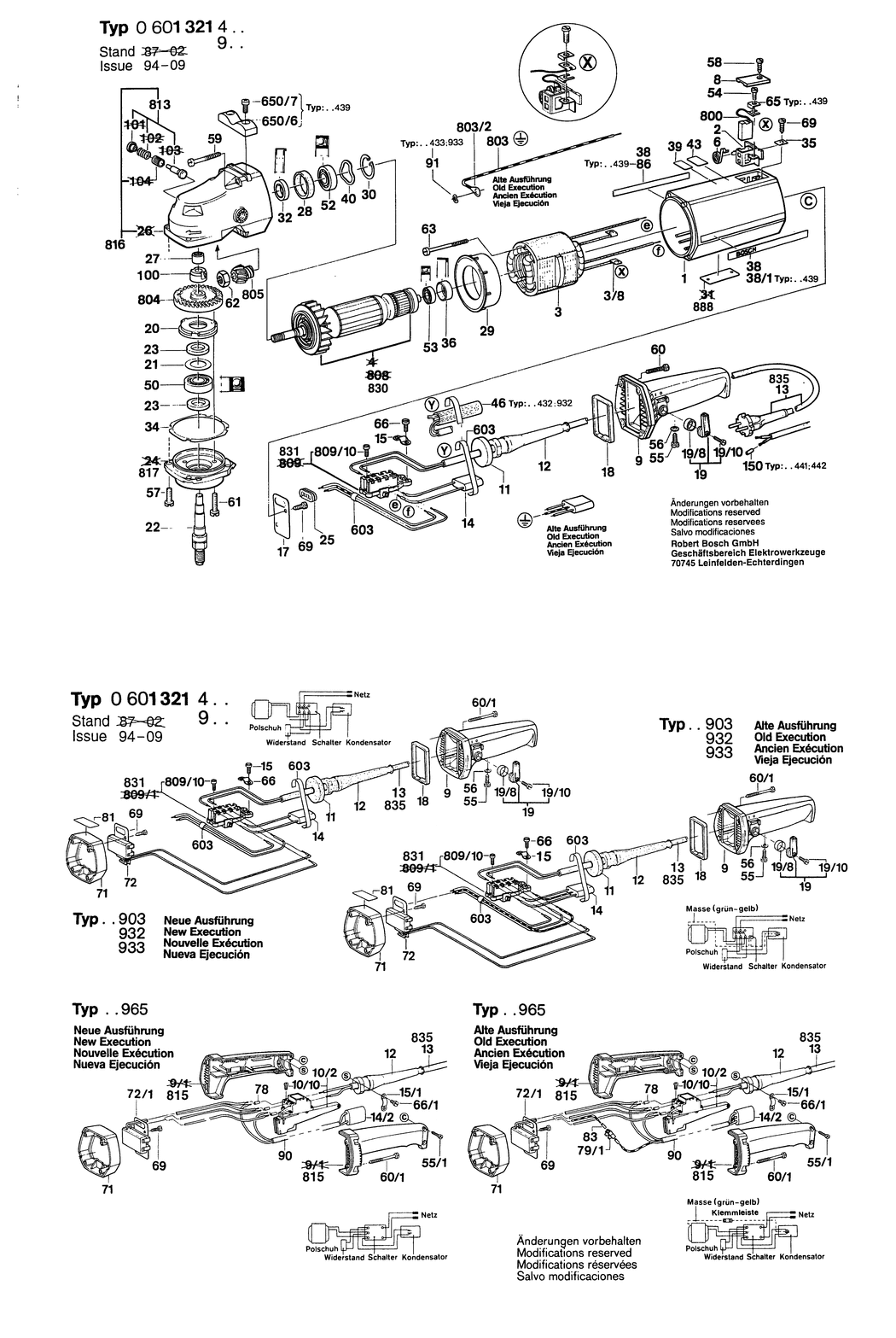 Bosch ---- / 0601321432 / CH 220 Volt Spare Parts