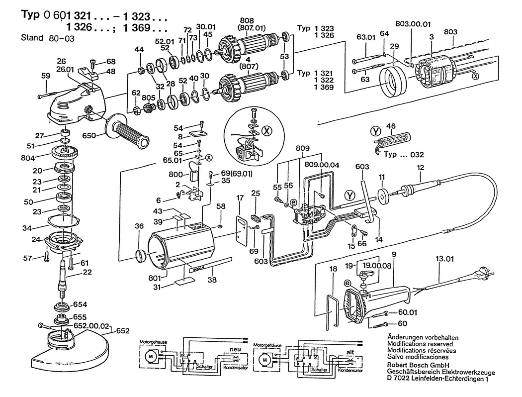 Bosch ---- / 0601322001 / EU 110 Volt Spare Parts
