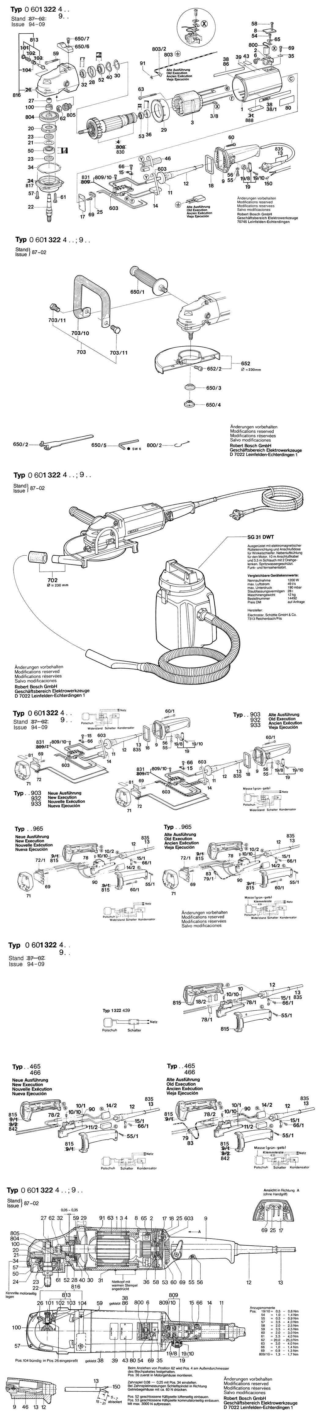 Bosch ---- / 0601322447 / F 110 Volt Spare Parts