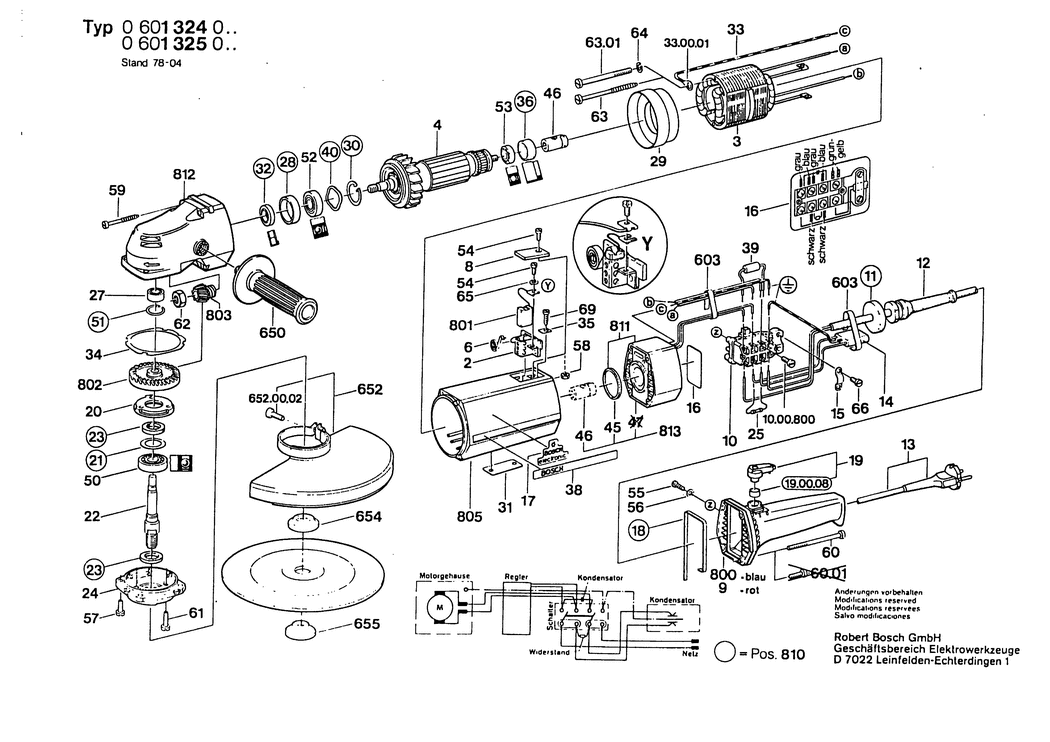 Bosch ---- / 0601324032 / CH 220 Volt Spare Parts