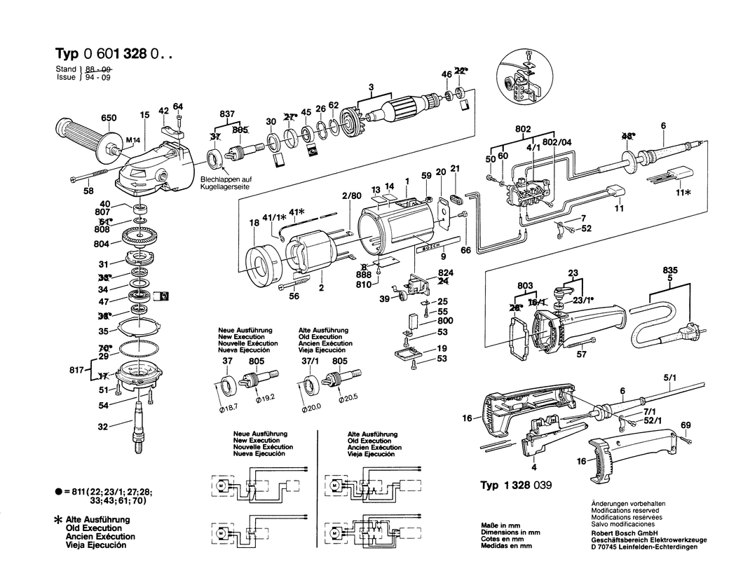 Bosch ---- / 0601328032 / CH 220 Volt Spare Parts