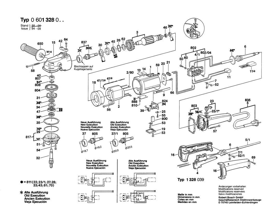 Bosch ---- / 0601328050 / I 220 Volt Spare Parts