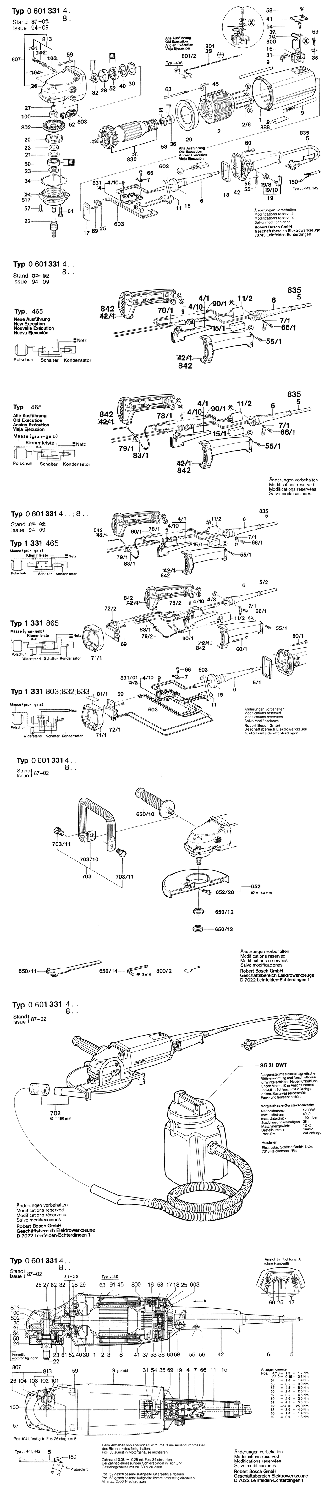 Bosch ---- / 0601331432 / CH 220 Volt Spare Parts