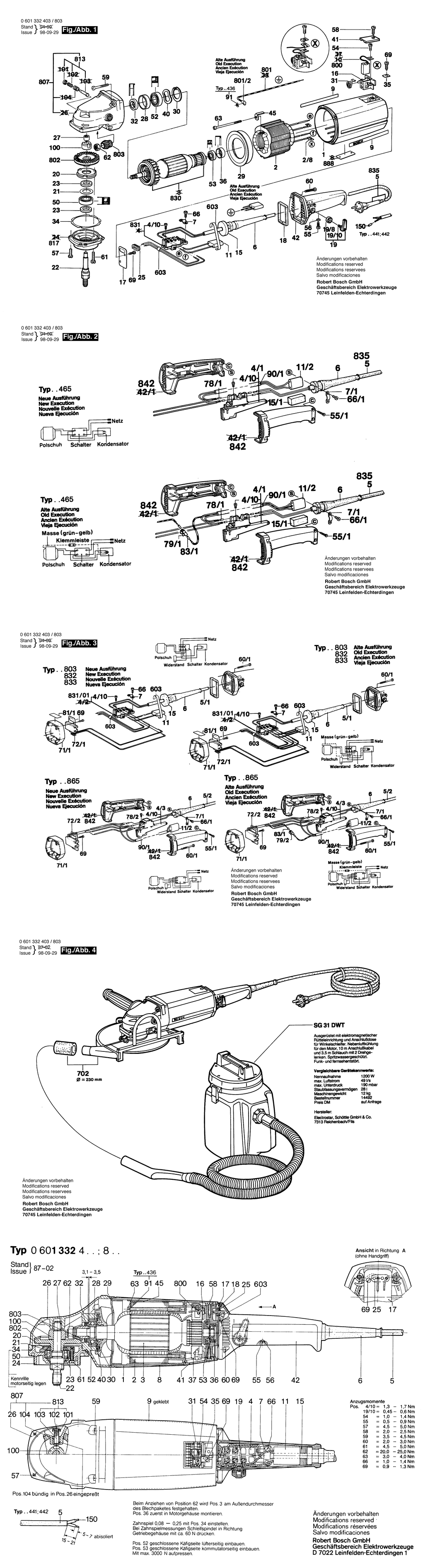 Bosch ---- / 0601332432 / CH 220 Volt Spare Parts