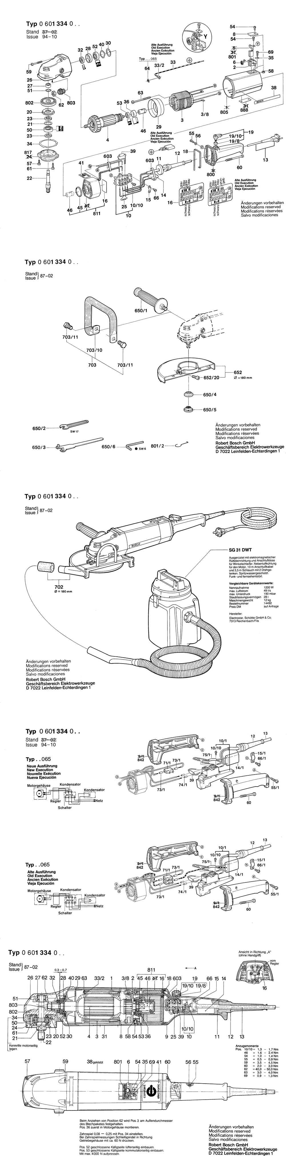 Bosch ---- / 0601334050 / I 220 Volt Spare Parts