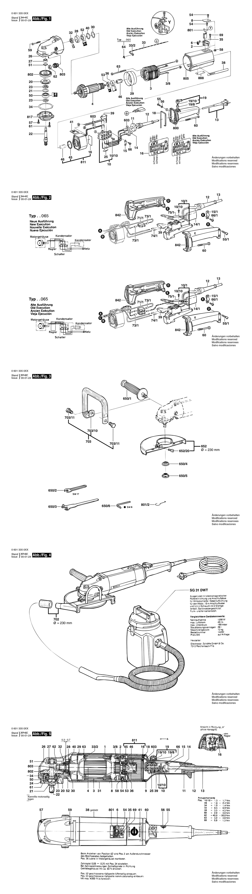 Bosch ---- / 0601335032 / CH 220 Volt Spare Parts