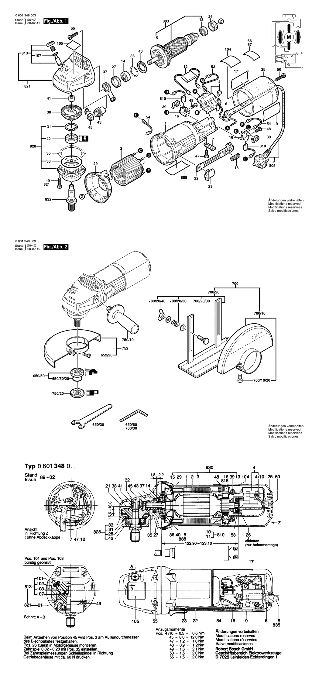 Bosch GEWS 1348.0 / 0601348003 / EU 230 Volt Spare Parts