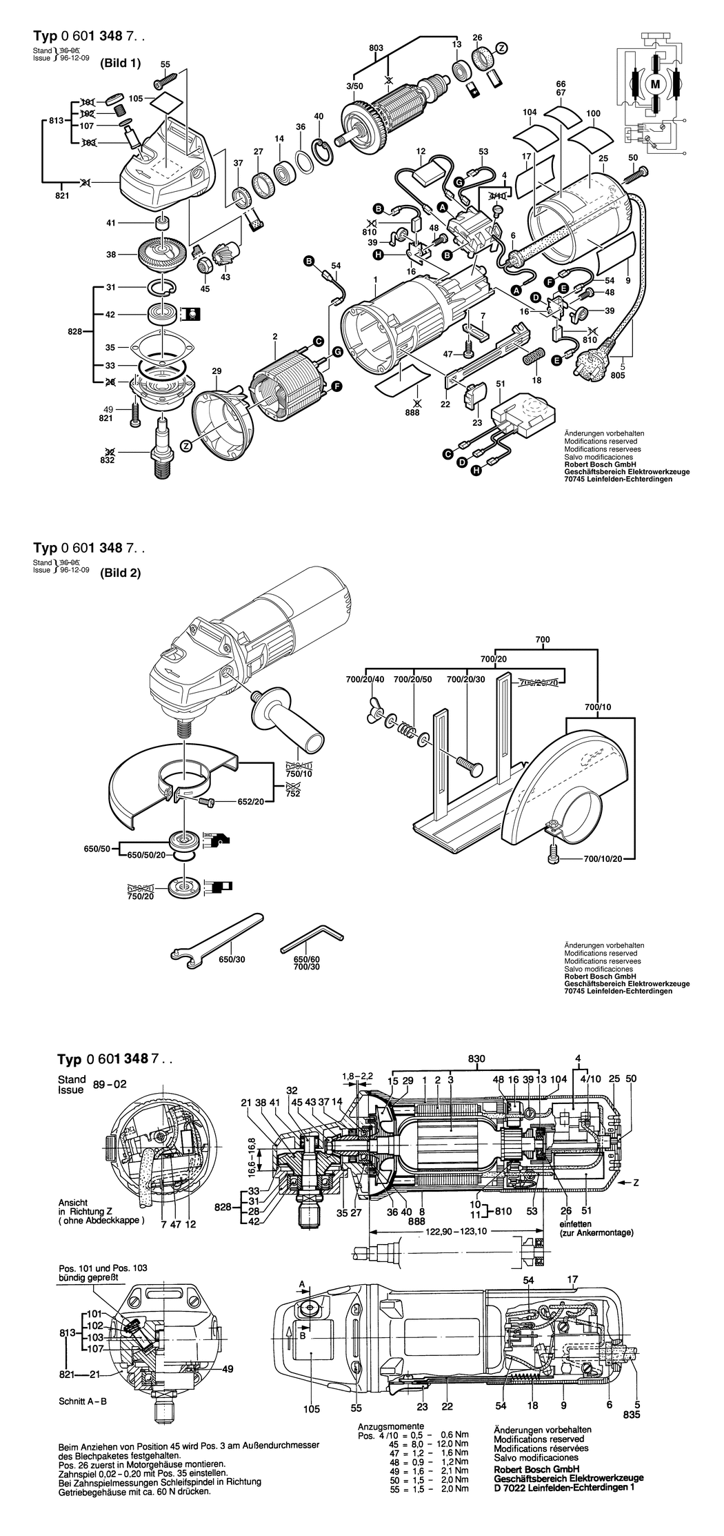 Bosch ---- / 0601348703 / EU 230 Volt Spare Parts