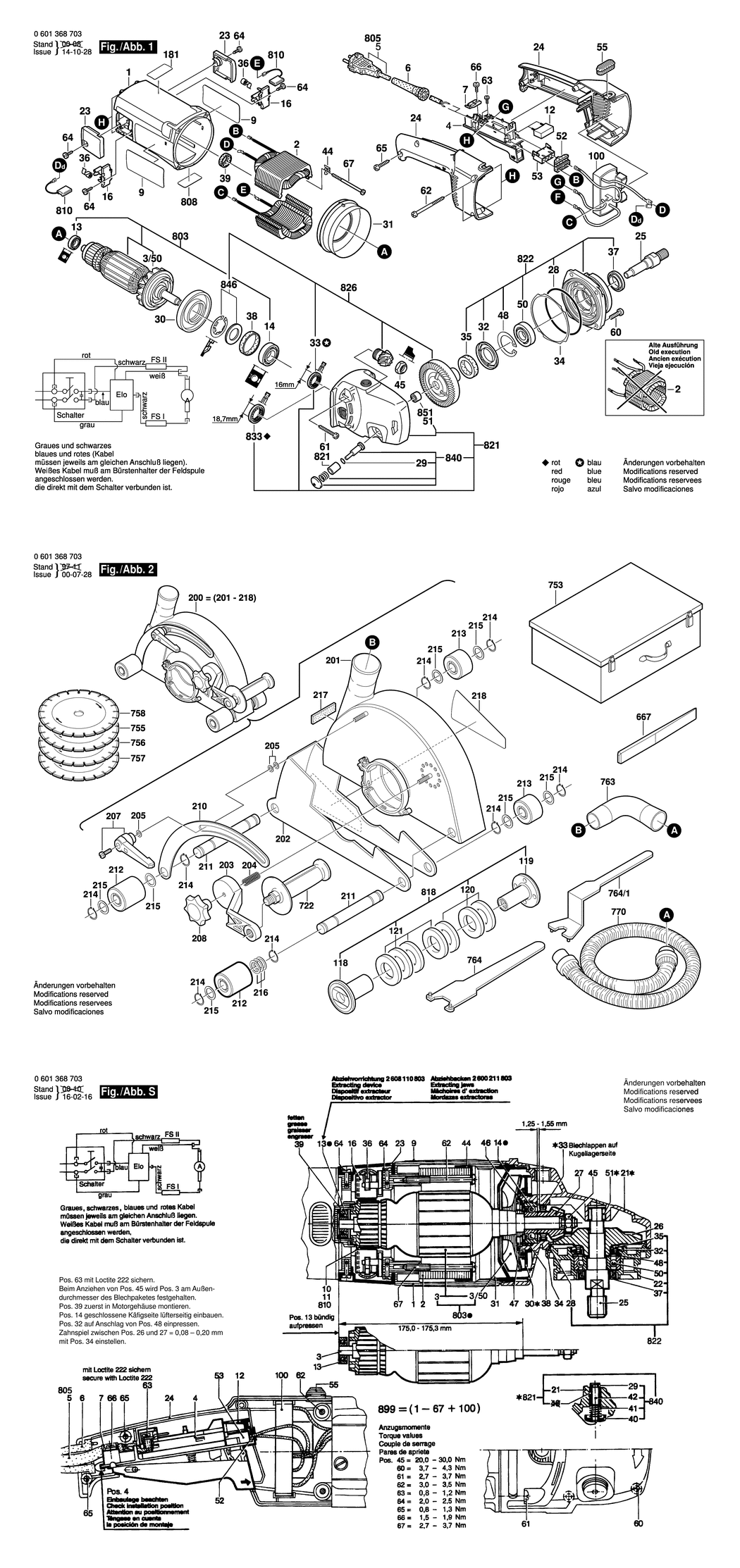 Bosch GNF 65 A / 0601368703 / EU 230 Volt Spare Parts