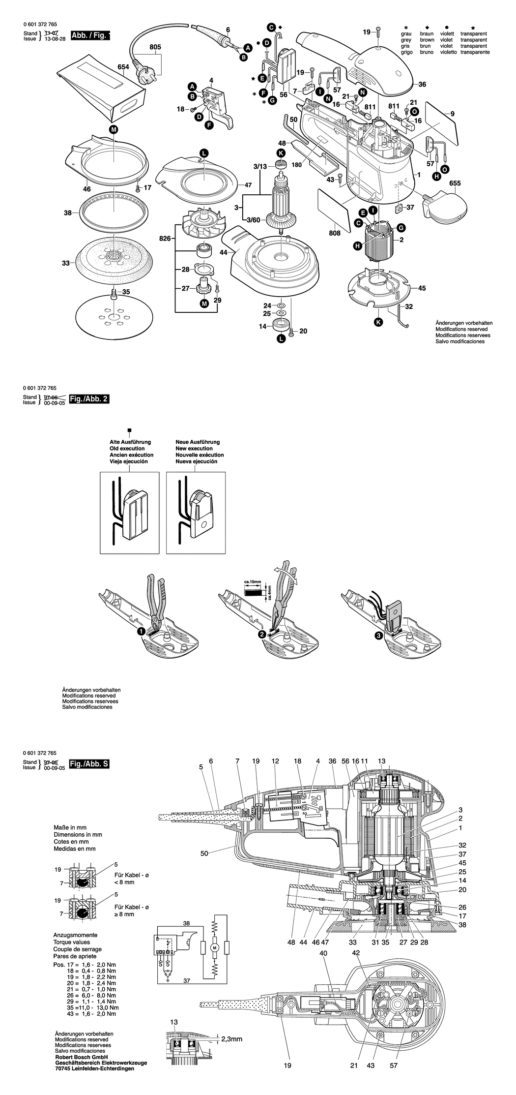 Bosch BROS 150 / 0601372765 / EU 230 Volt Spare Parts