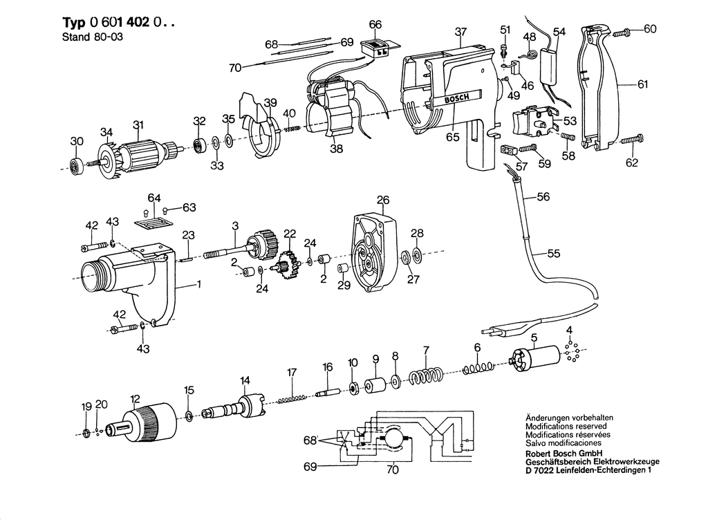 Bosch ---- / 0601402036 / NL 220 Volt Spare Parts