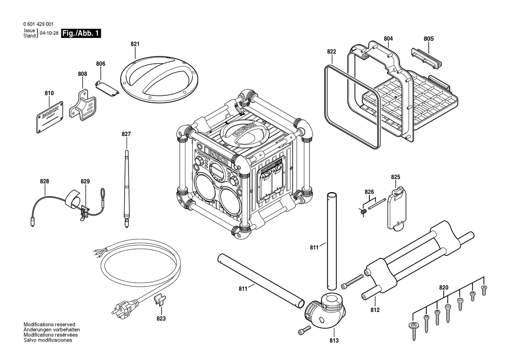 Bosch GML 24 V / 0601429001 / EU 24 Volt Spare Parts