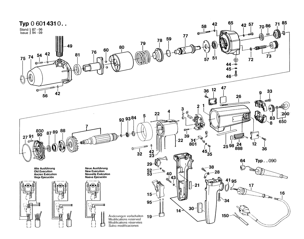 Bosch ---- / 0601431003 / EU 220 Volt Spare Parts