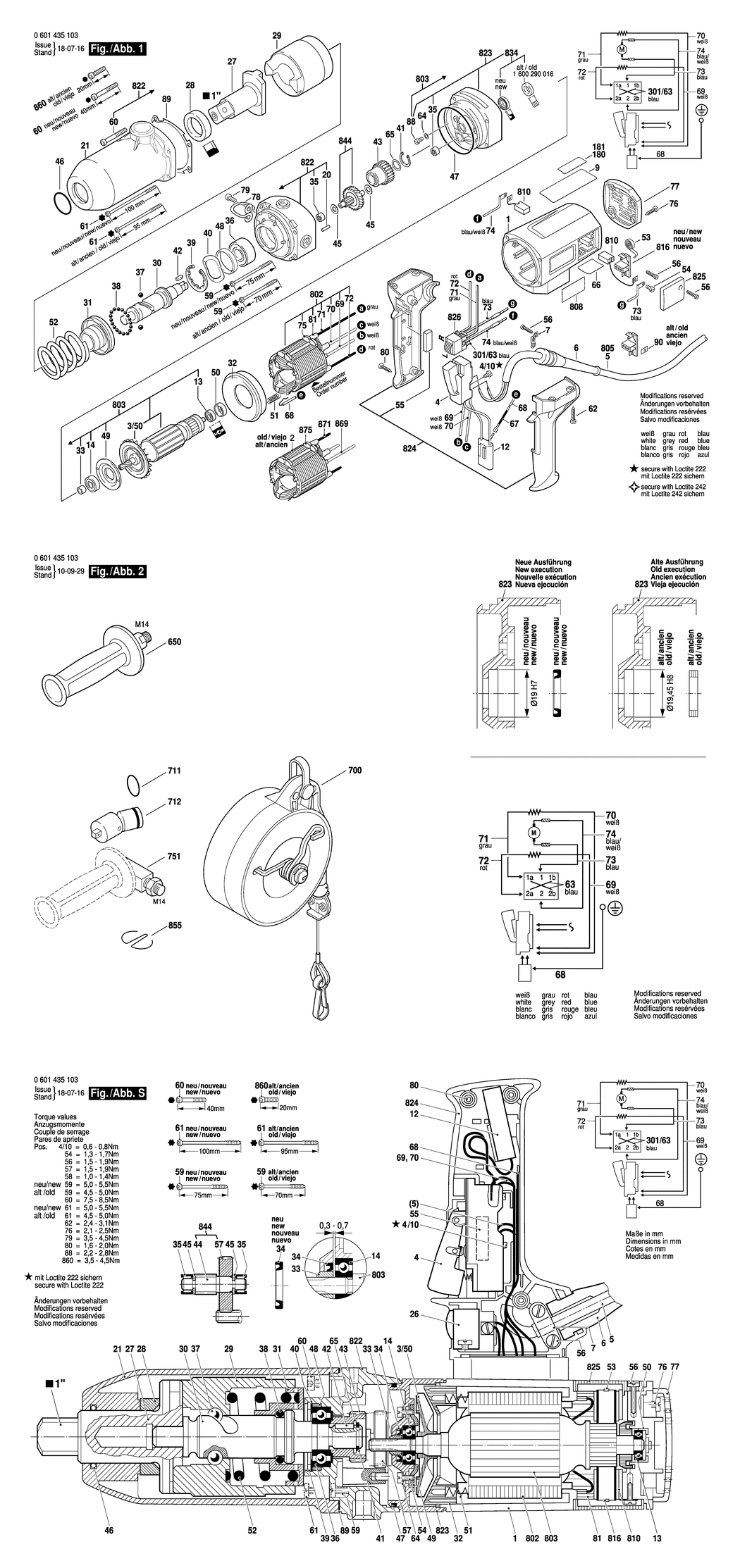 Bosch GDS 30 / 0601435103 / EU 230 Volt Spare Parts