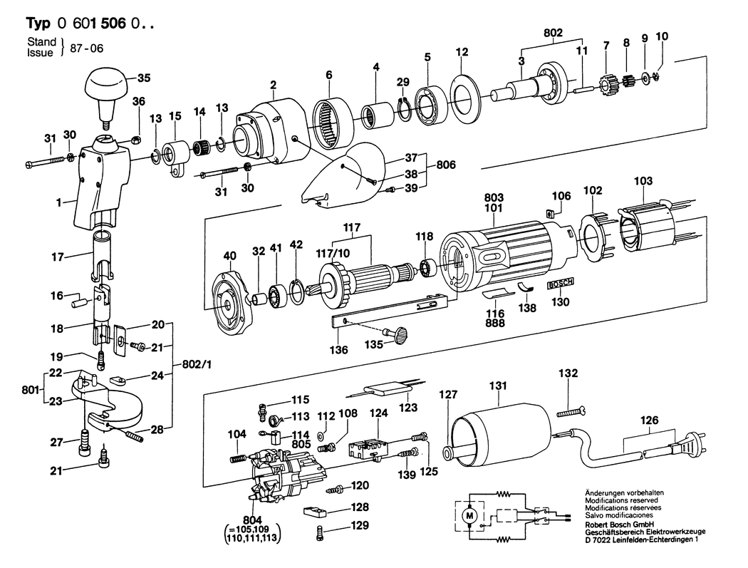 Bosch ---- / 0601506003 / EU 220 Volt Spare Parts