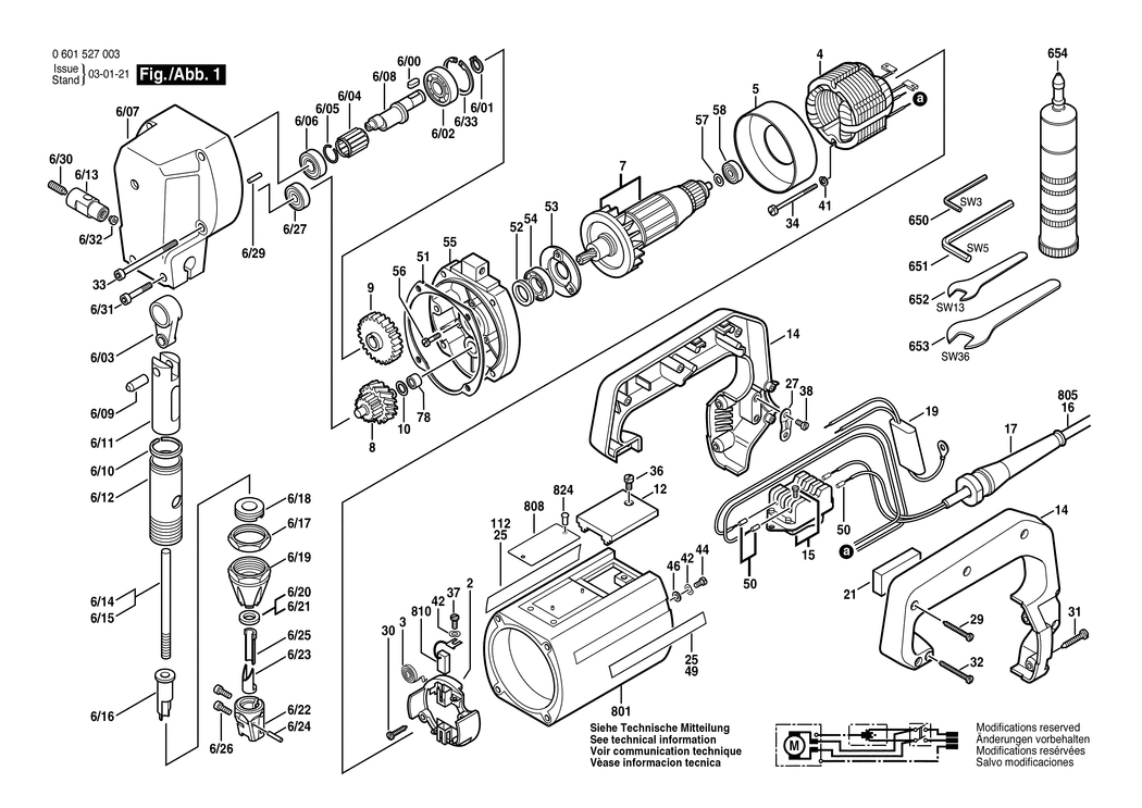 Bosch ---- / 0601527032 / CH 220 Volt Spare Parts