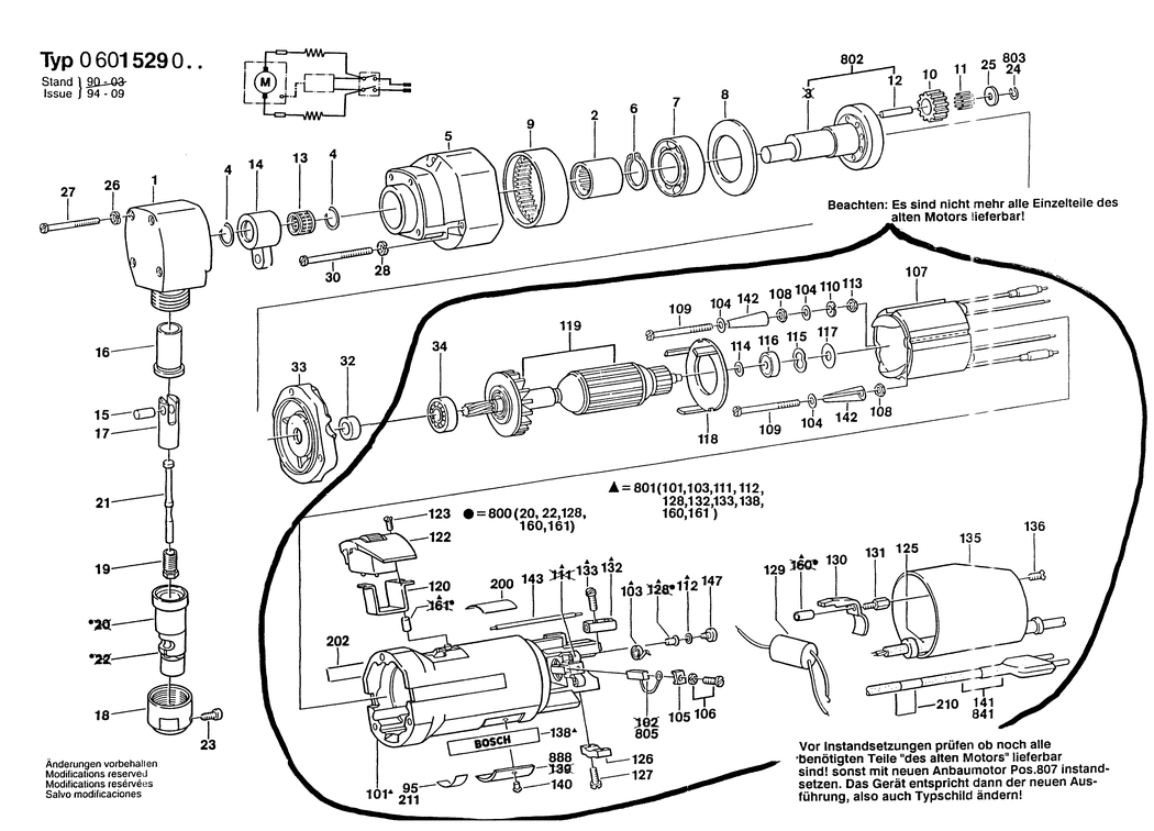 Bosch ---- / 0601529032 / CH 220 Volt Spare Parts