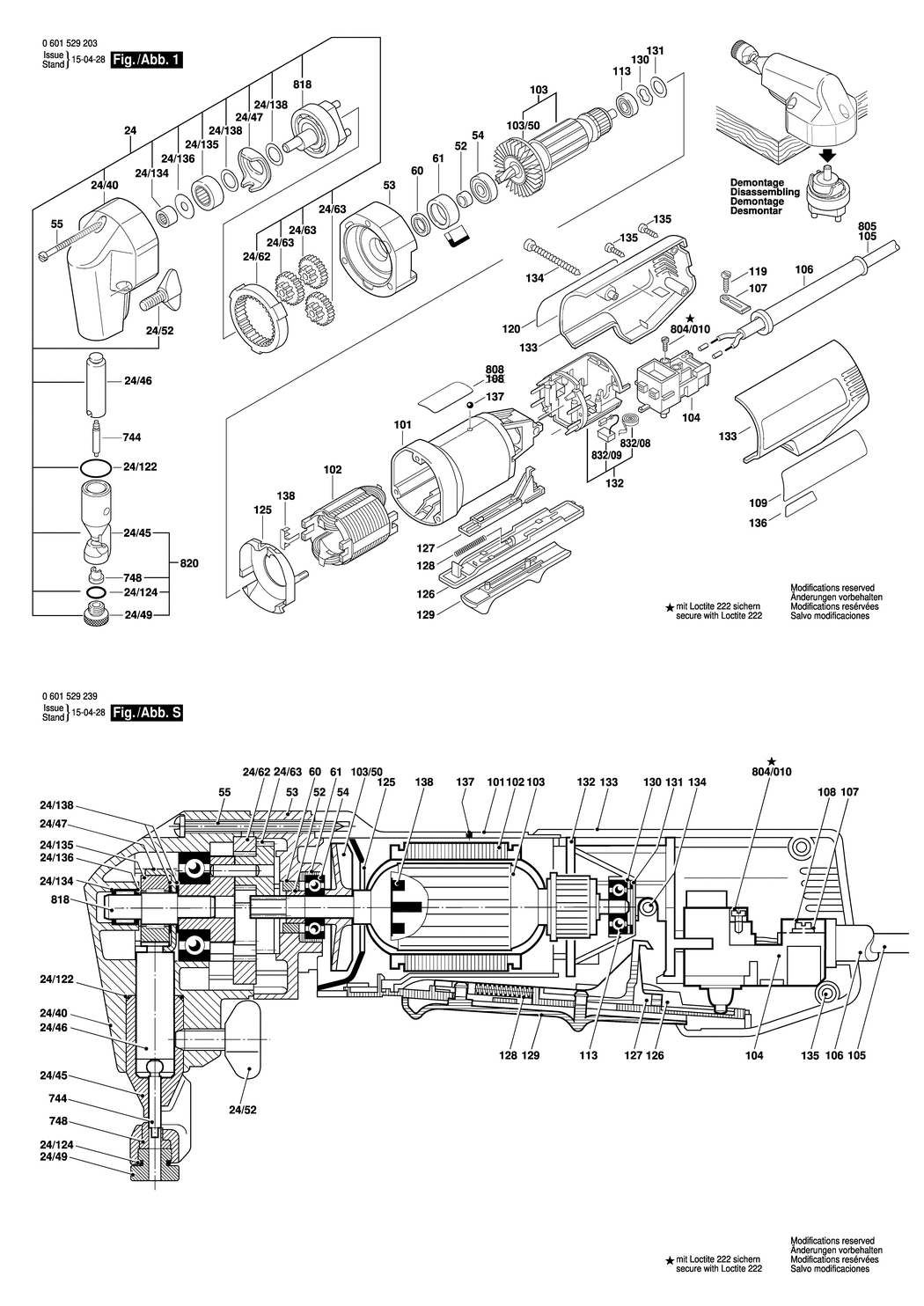 Bosch GNA 16 / 0601529203 / EU 230 Volt Spare Parts