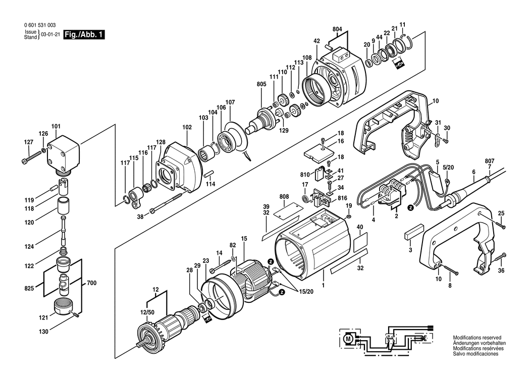 Bosch ---- / 0601531032 / CH 220 Volt Spare Parts