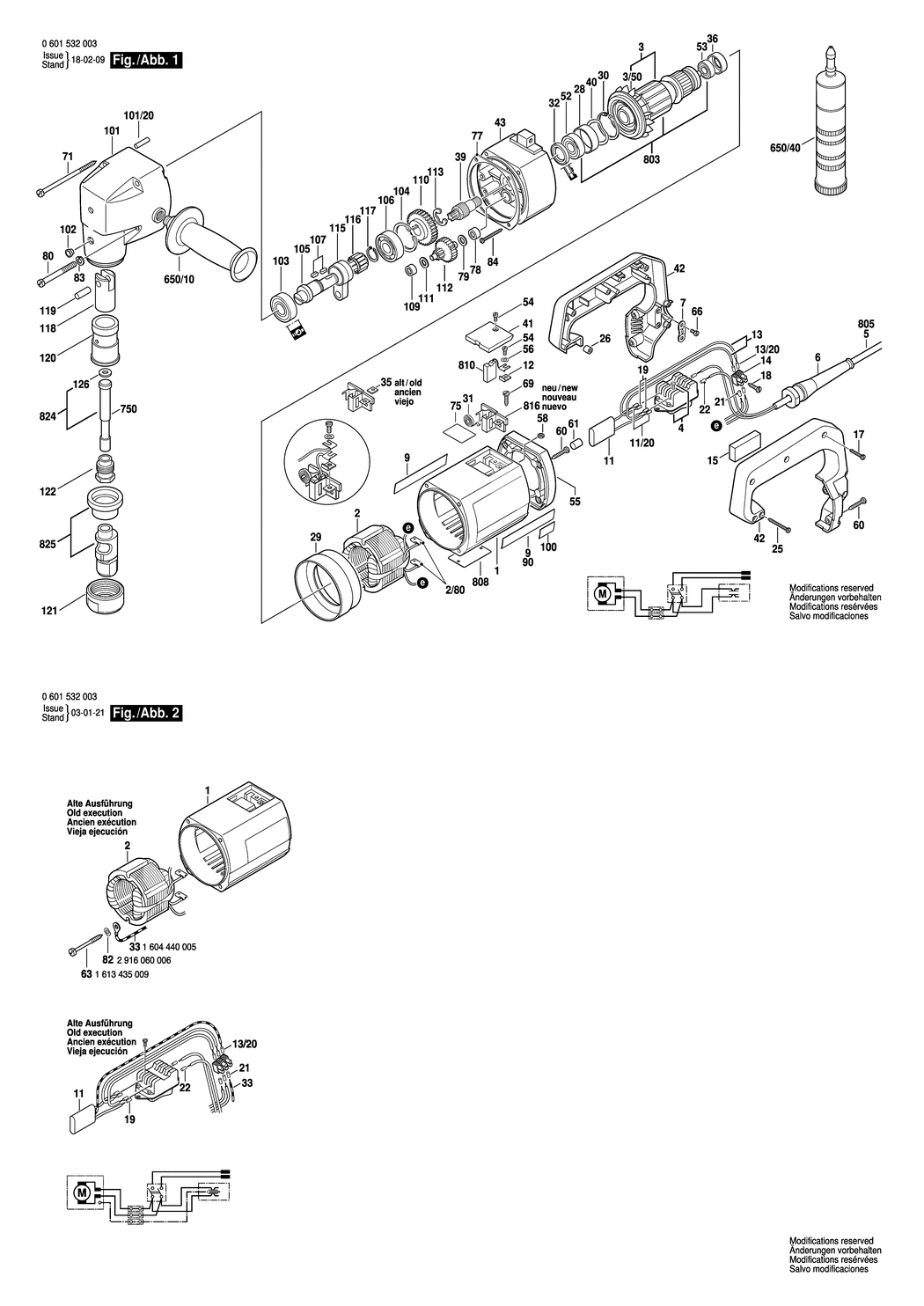 Bosch ---- / 0601532003 / EU 220 Volt Spare Parts