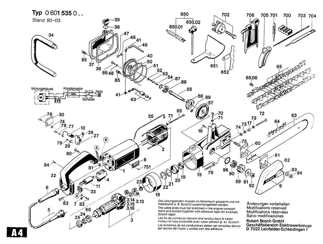 Bosch ---- / 0601535042 / GB 240 Volt Spare Parts