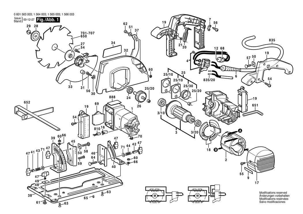 Bosch ---- / 0601563050 / I 220 Volt Spare Parts