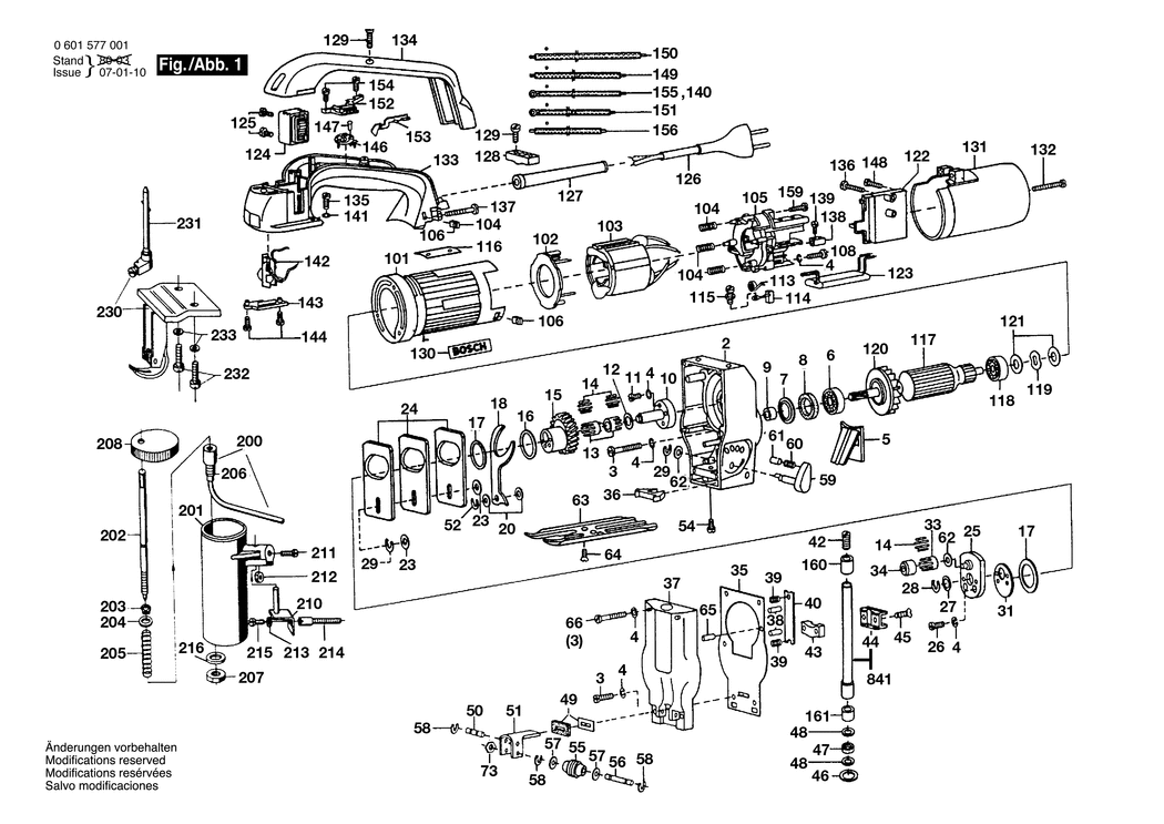 Bosch ---- / 0601577001 / EU 110 Volt Spare Parts