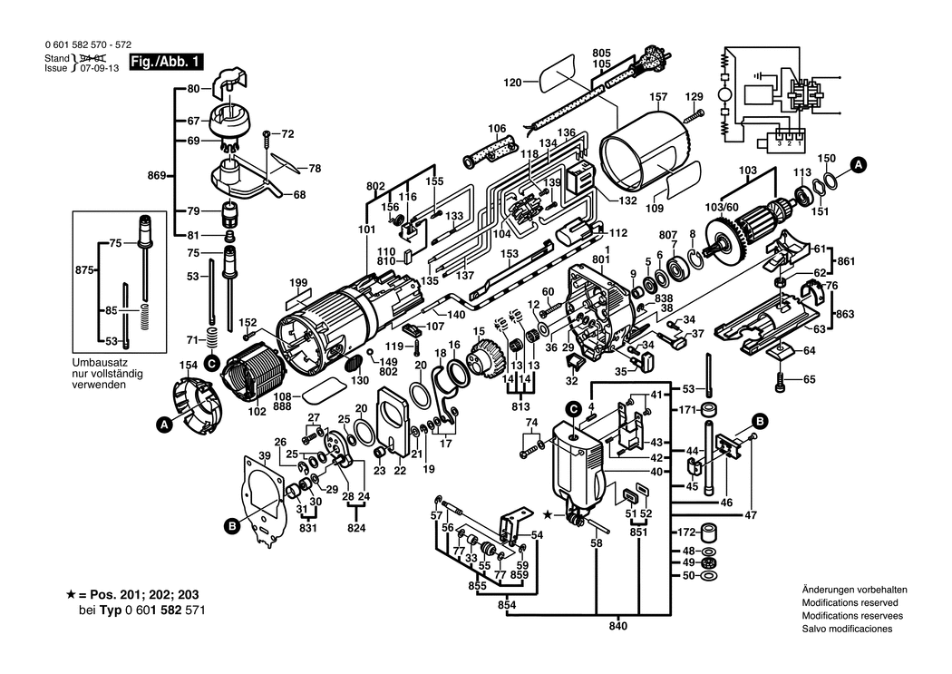 Bosch STP 60 E / 0601582570 / EU 220 Volt Spare Parts