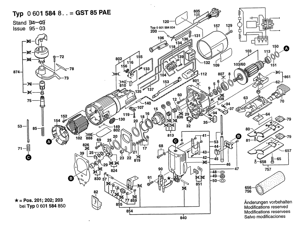 Bosch BEST 85 PA / 0601584882 / EU 230 Volt Spare Parts