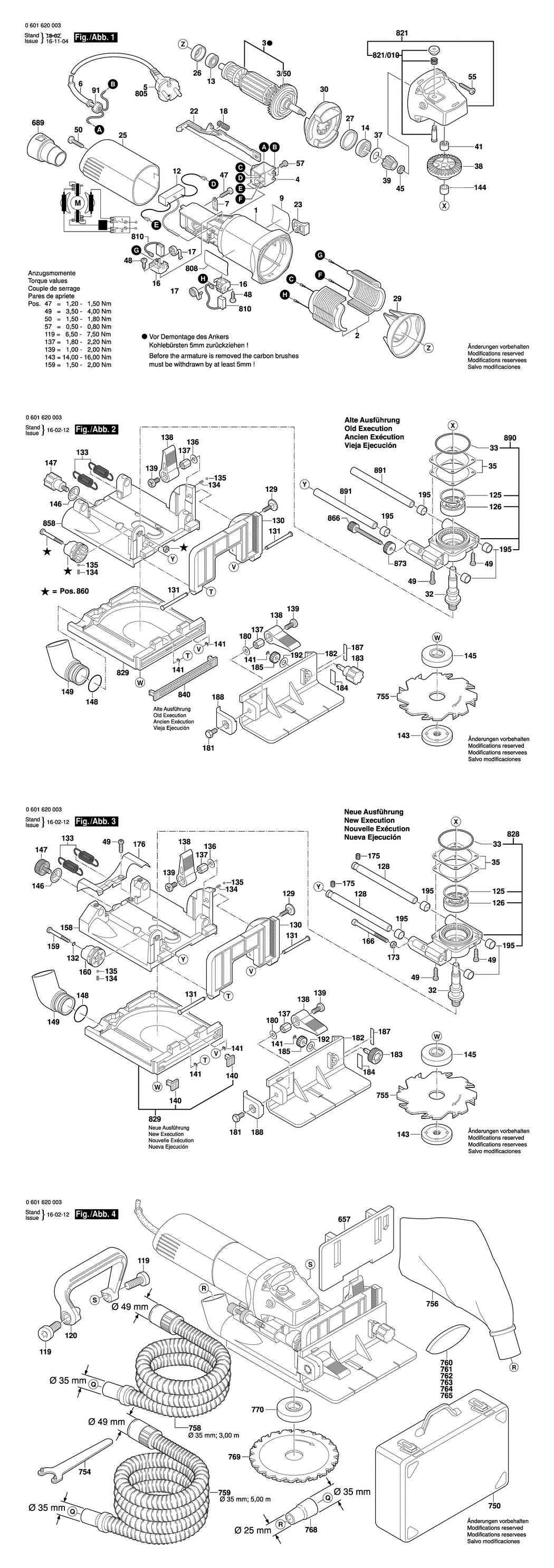 Bosch GFF 22 A / 0601620032 / CH 230 Volt Spare Parts