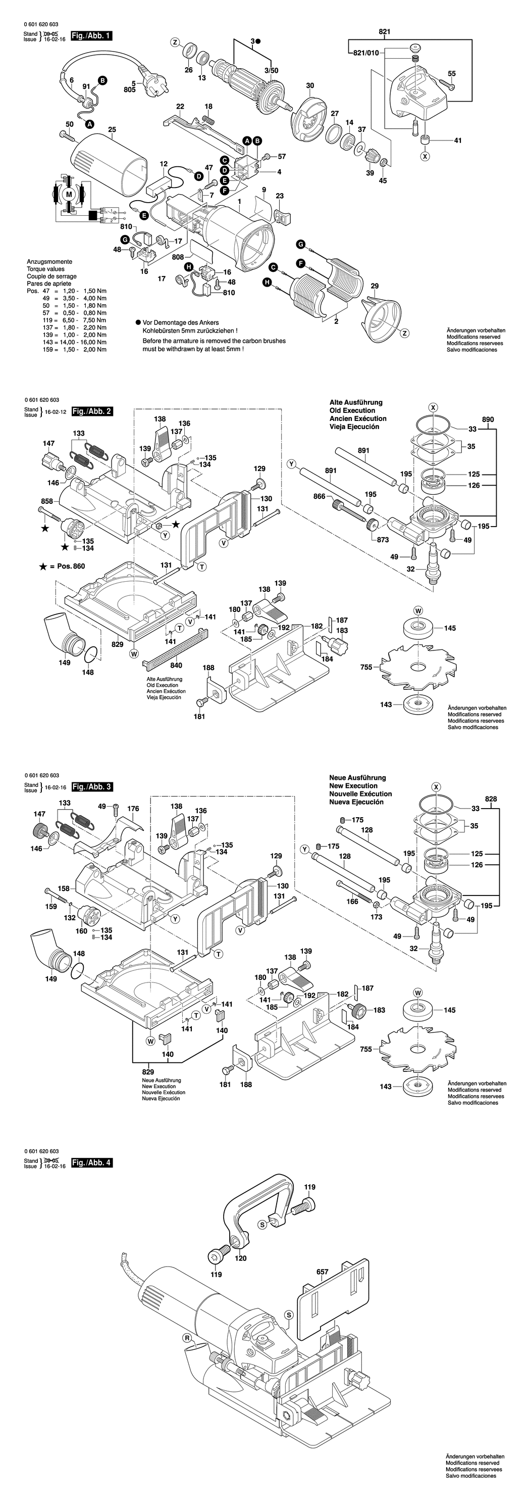 Bosch GFF 22 A / 0601620062 / GB 230 Volt Spare Parts