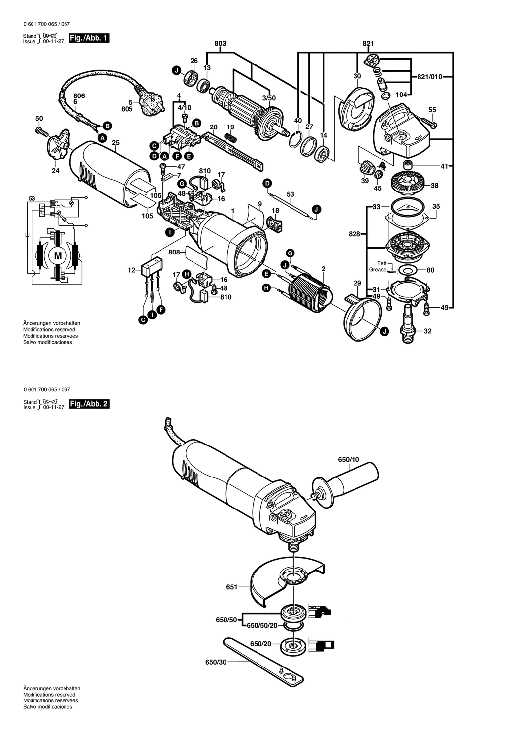 Bosch EWS 115 / 0601700065 / EU 230 Volt Spare Parts