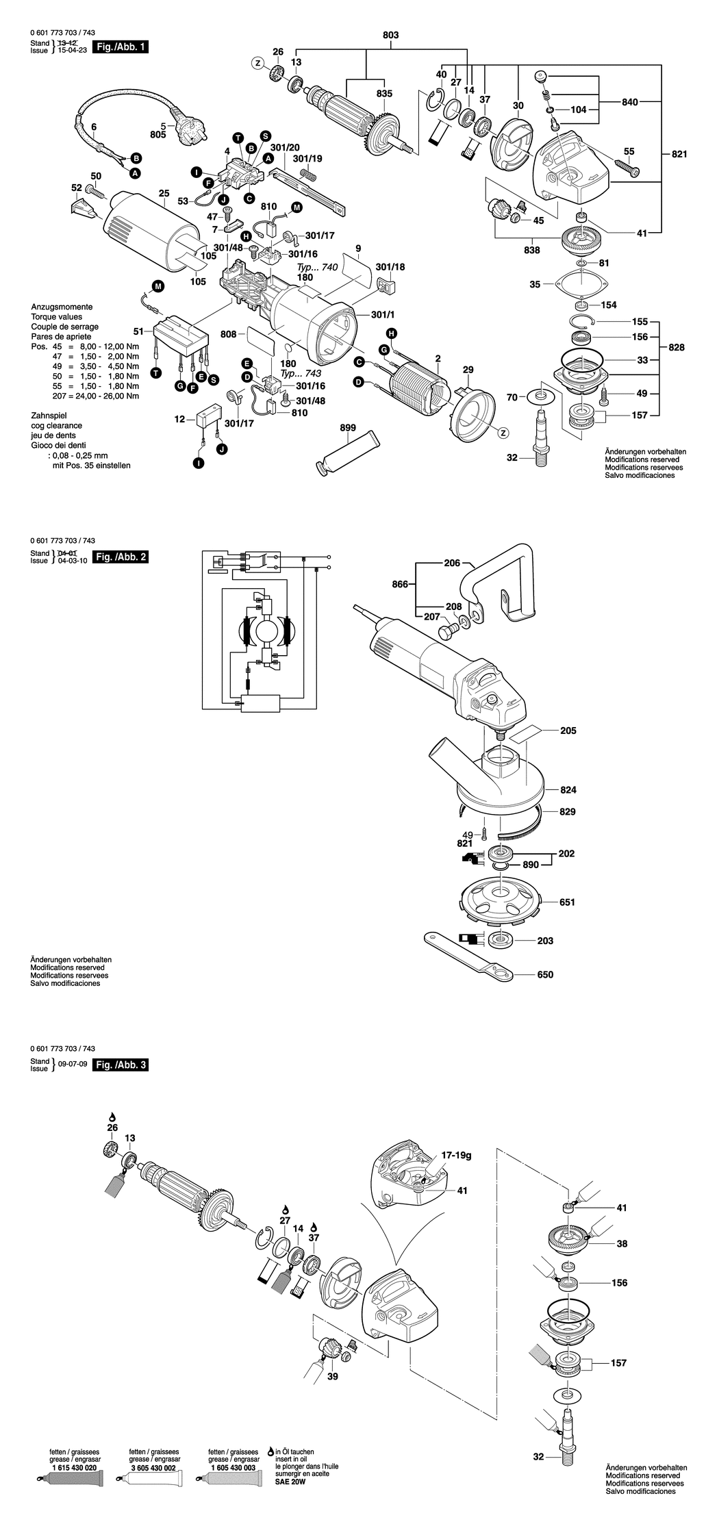 Bosch GBR 14 CA / 0601773704 / --- 230 Volt Spare Parts